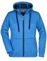 Dames Hoodie voering fleece James & Nicholson JN354 azur-navy